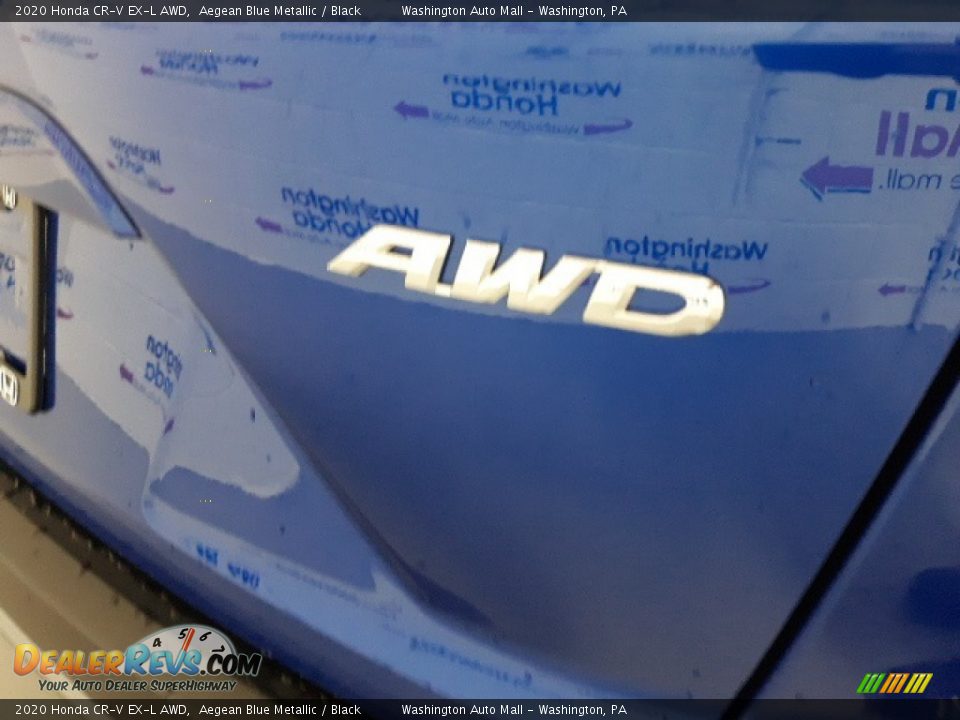 2020 Honda CR-V EX-L AWD Aegean Blue Metallic / Black Photo #34