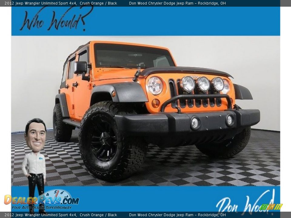 2012 Jeep Wrangler Unlimited Sport 4x4 Crush Orange / Black Photo #1