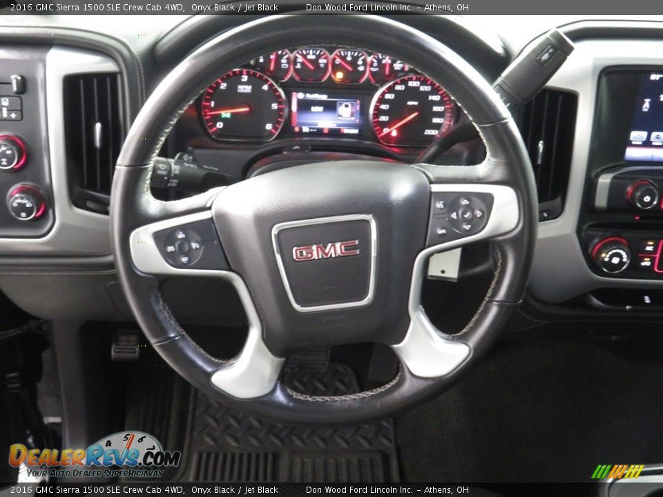 2016 GMC Sierra 1500 SLE Crew Cab 4WD Onyx Black / Jet Black Photo #29