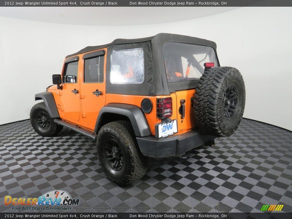 2012 Jeep Wrangler Unlimited Sport 4x4 Crush Orange / Black Photo #10