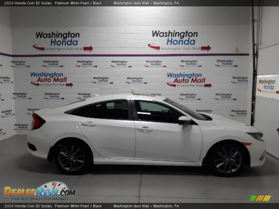 2020 Honda Civic EX Sedan Platinum White Pearl / Black Photo #1