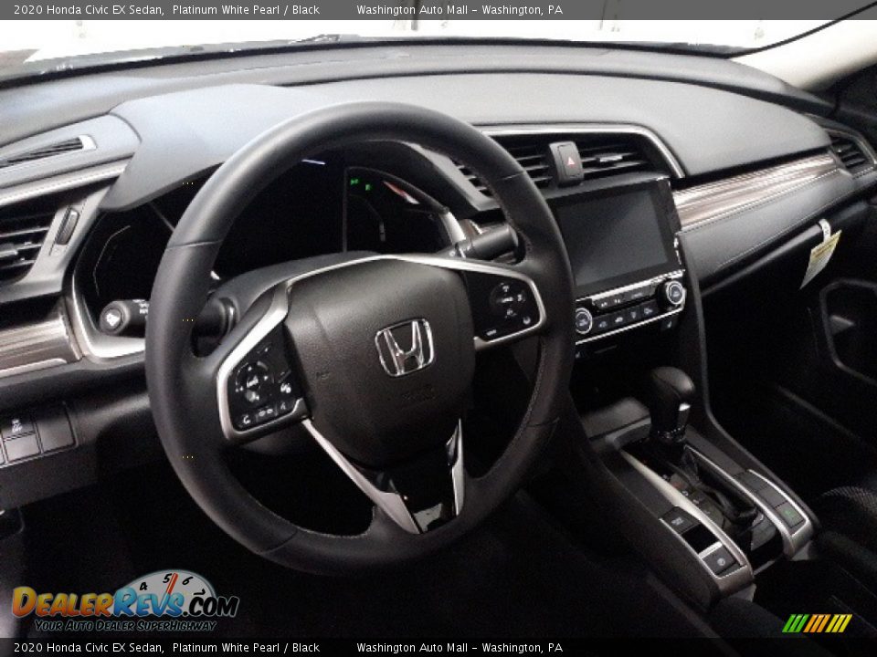 2020 Honda Civic EX Sedan Platinum White Pearl / Black Photo #4