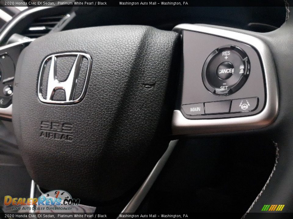 2020 Honda Civic EX Sedan Platinum White Pearl / Black Photo #7