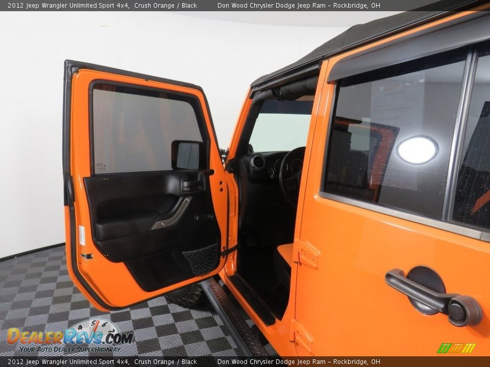 2012 Jeep Wrangler Unlimited Sport 4x4 Crush Orange / Black Photo #28