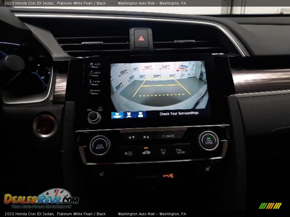 2020 Honda Civic EX Sedan Platinum White Pearl / Black Photo #14
