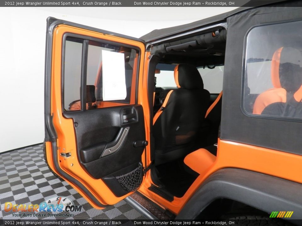 2012 Jeep Wrangler Unlimited Sport 4x4 Crush Orange / Black Photo #31
