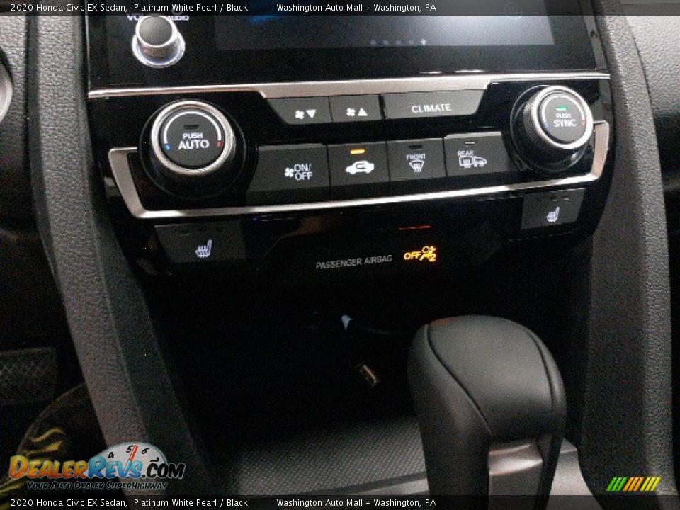 2020 Honda Civic EX Sedan Platinum White Pearl / Black Photo #16