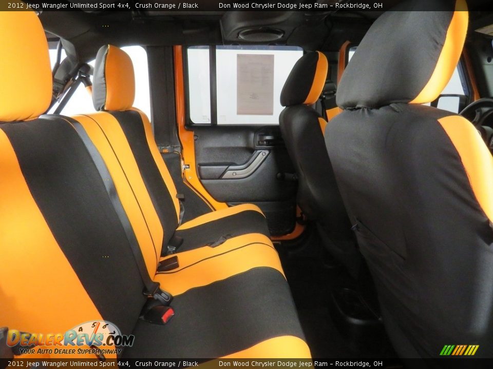 2012 Jeep Wrangler Unlimited Sport 4x4 Crush Orange / Black Photo #35