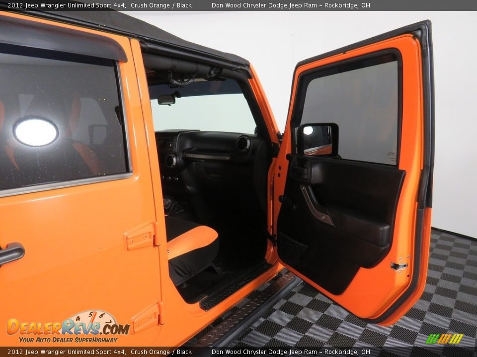 2012 Jeep Wrangler Unlimited Sport 4x4 Crush Orange / Black Photo #36
