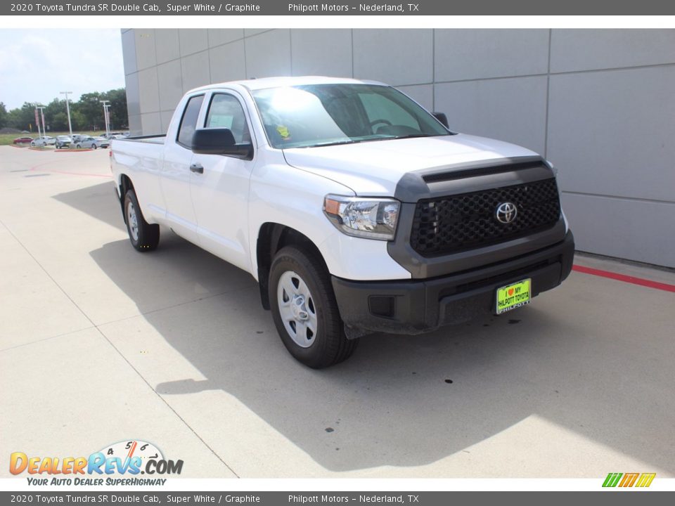 2020 Toyota Tundra SR Double Cab Super White / Graphite Photo #2