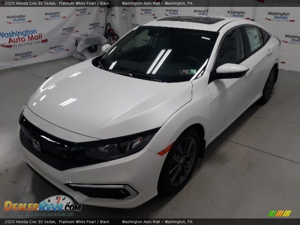 2020 Honda Civic EX Sedan Platinum White Pearl / Black Photo #29