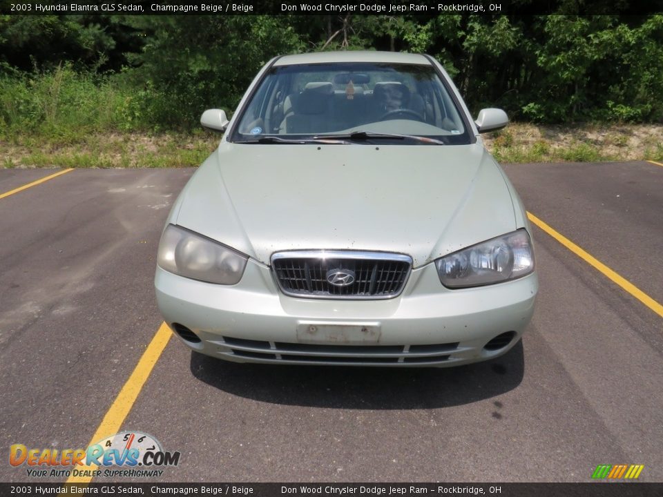 2003 Hyundai Elantra GLS Sedan Champagne Beige / Beige Photo #4