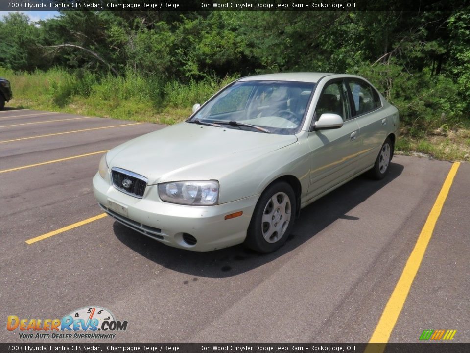 2003 Hyundai Elantra GLS Sedan Champagne Beige / Beige Photo #5