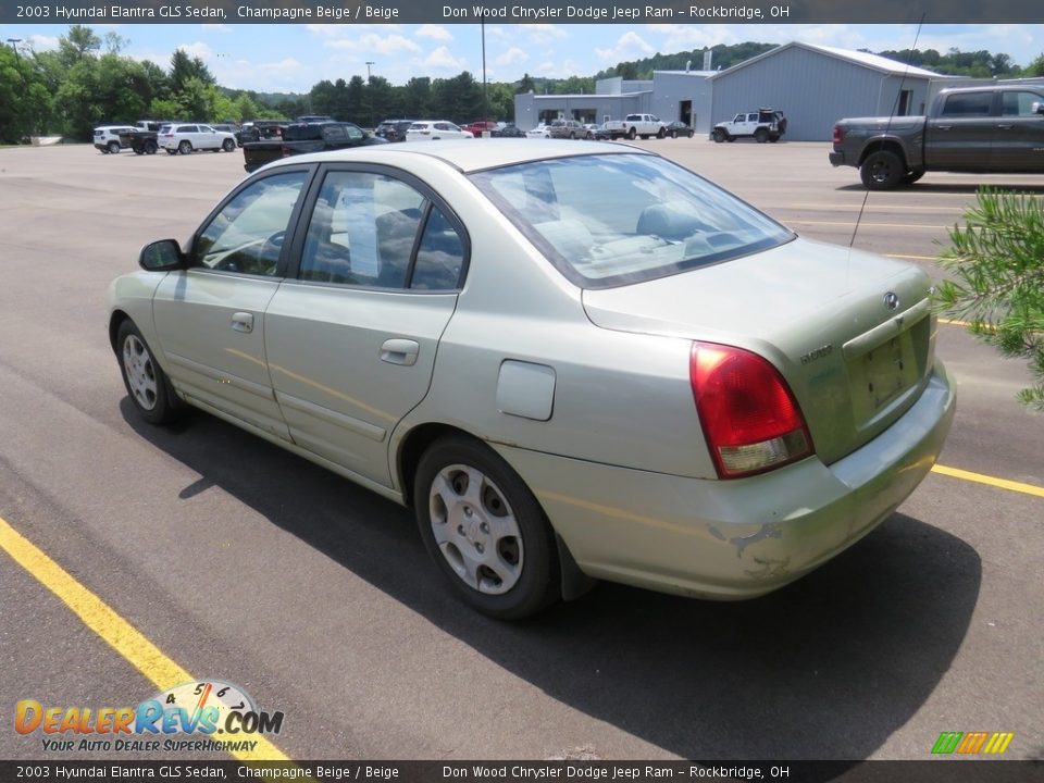 2003 Hyundai Elantra GLS Sedan Champagne Beige / Beige Photo #10