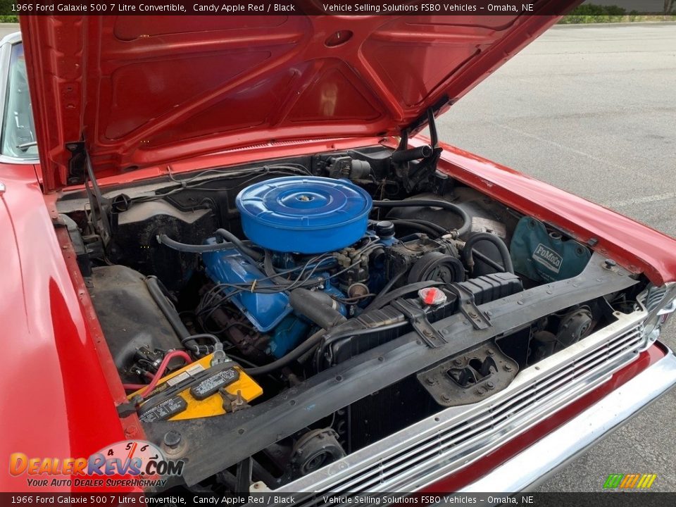 1966 Ford Galaxie 500 7 Litre Convertible Candy Apple Red / Black Photo #8