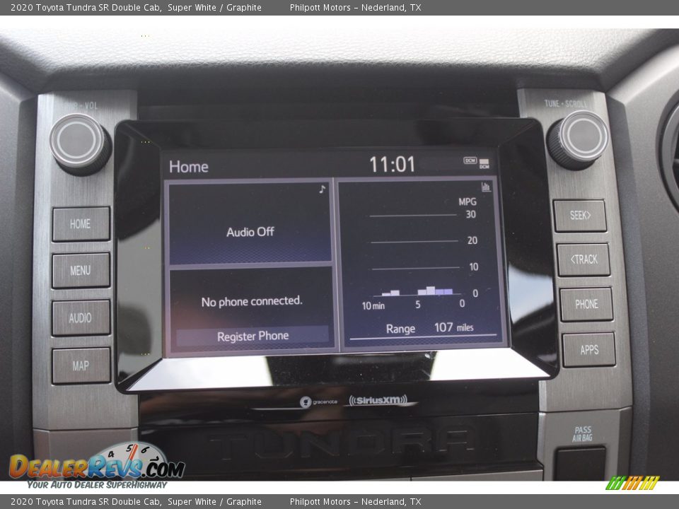 2020 Toyota Tundra SR Double Cab Super White / Graphite Photo #16