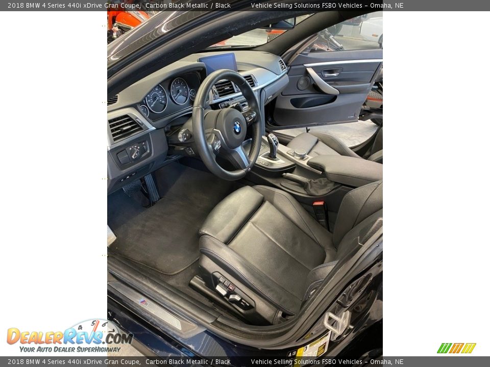 2018 BMW 4 Series 440i xDrive Gran Coupe Carbon Black Metallic / Black Photo #5