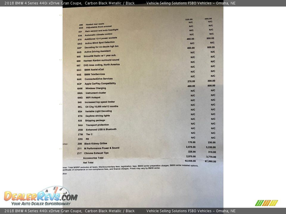 2018 BMW 4 Series 440i xDrive Gran Coupe Carbon Black Metallic / Black Photo #14