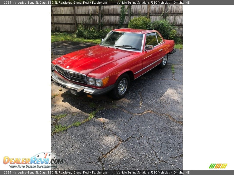 1985 Mercedes-Benz SL Class 380 SL Roadster Signal Red / Parchment Photo #1