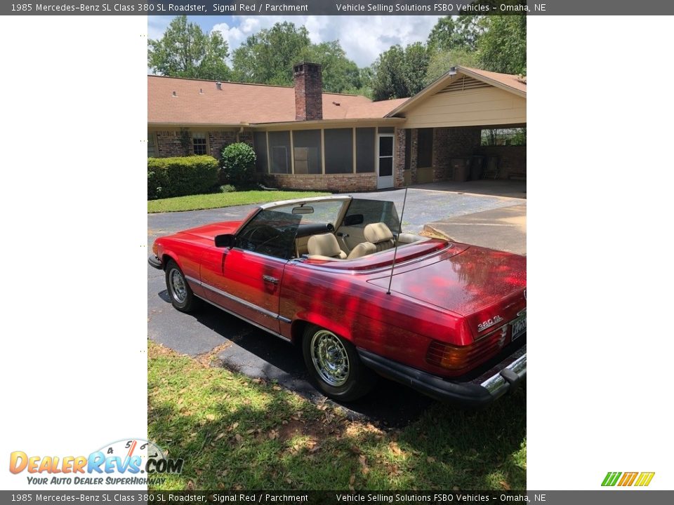 1985 Mercedes-Benz SL Class 380 SL Roadster Signal Red / Parchment Photo #8