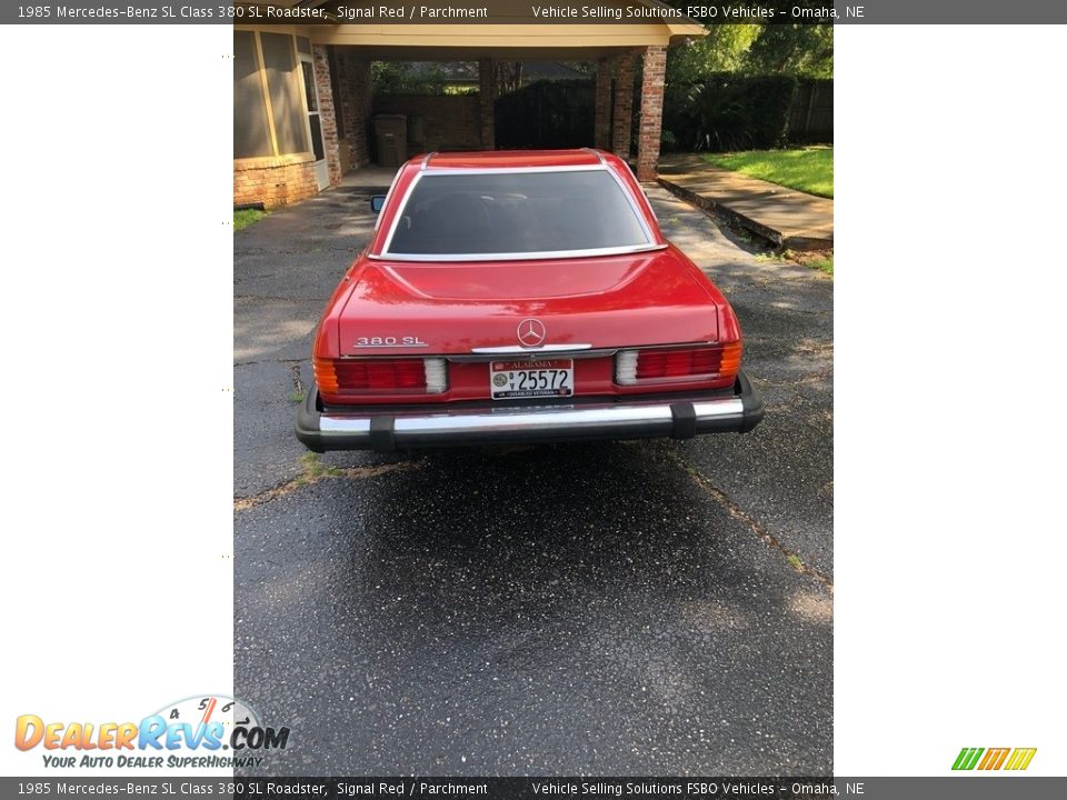 1985 Mercedes-Benz SL Class 380 SL Roadster Signal Red / Parchment Photo #10