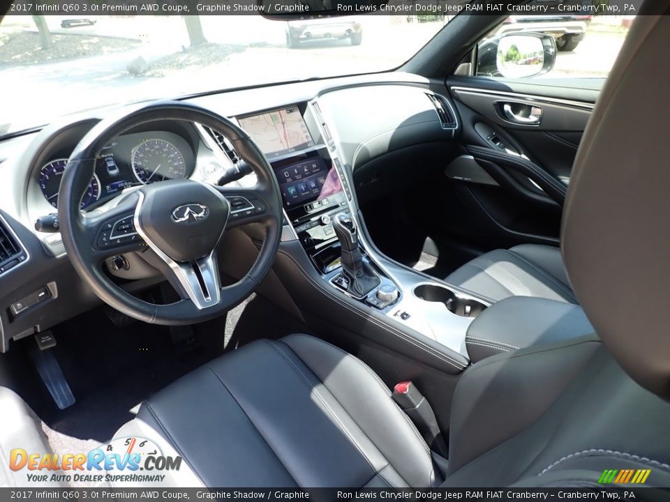 Graphite Interior - 2017 Infiniti Q60 3.0t Premium AWD Coupe Photo #15