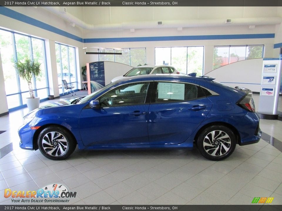 Aegean Blue Metallic 2017 Honda Civic LX Hatchback Photo #2