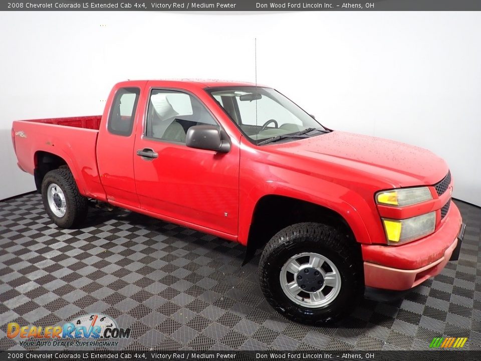 Front 3/4 View of 2008 Chevrolet Colorado LS Extended Cab 4x4 Photo #2