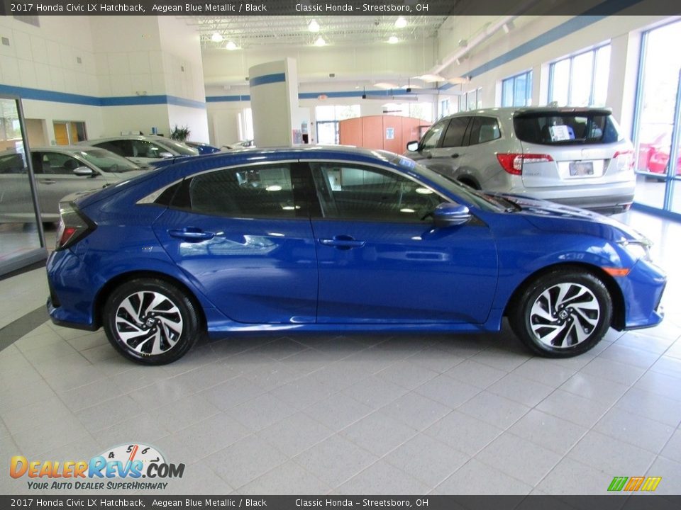 2017 Honda Civic LX Hatchback Aegean Blue Metallic / Black Photo #5