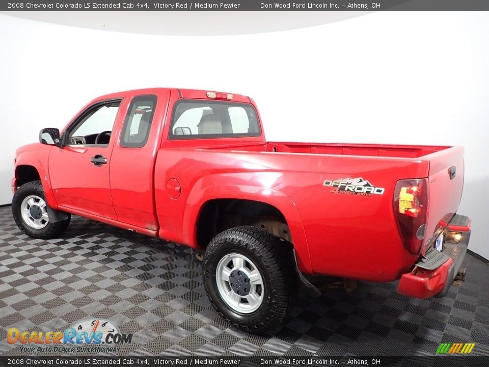 2008 Chevrolet Colorado LS Extended Cab 4x4 Victory Red / Medium Pewter Photo #9