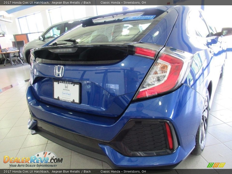 2017 Honda Civic LX Hatchback Aegean Blue Metallic / Black Photo #10