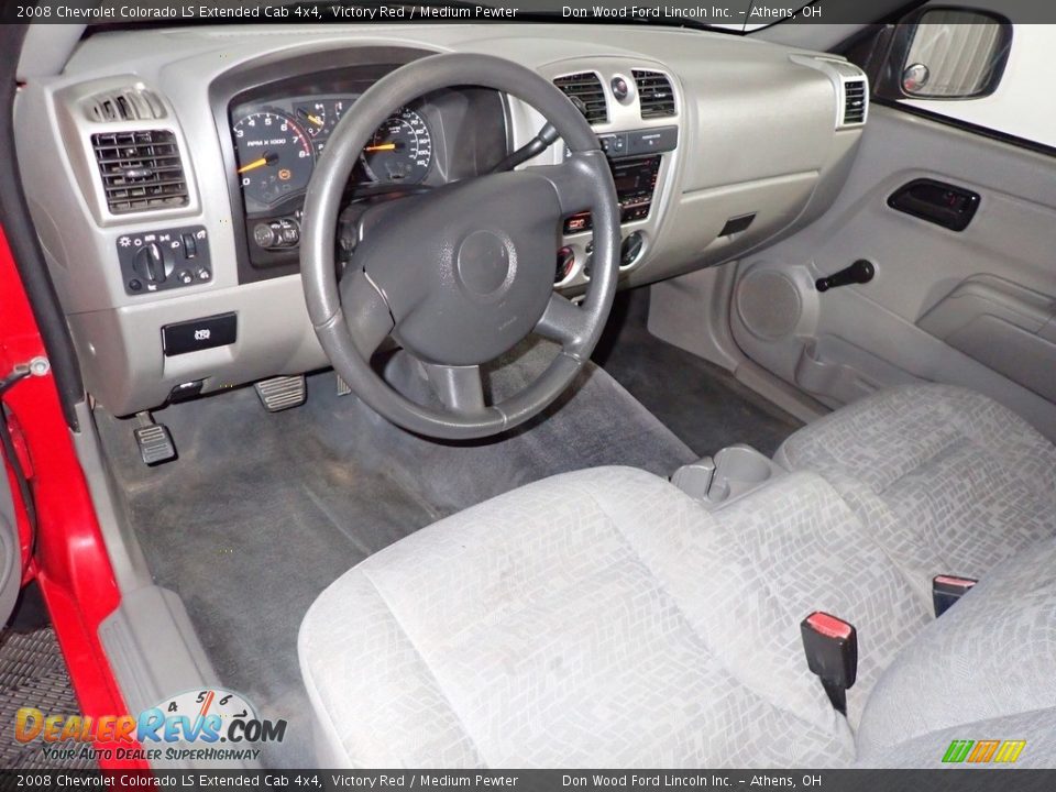 Medium Pewter Interior - 2008 Chevrolet Colorado LS Extended Cab 4x4 Photo #17