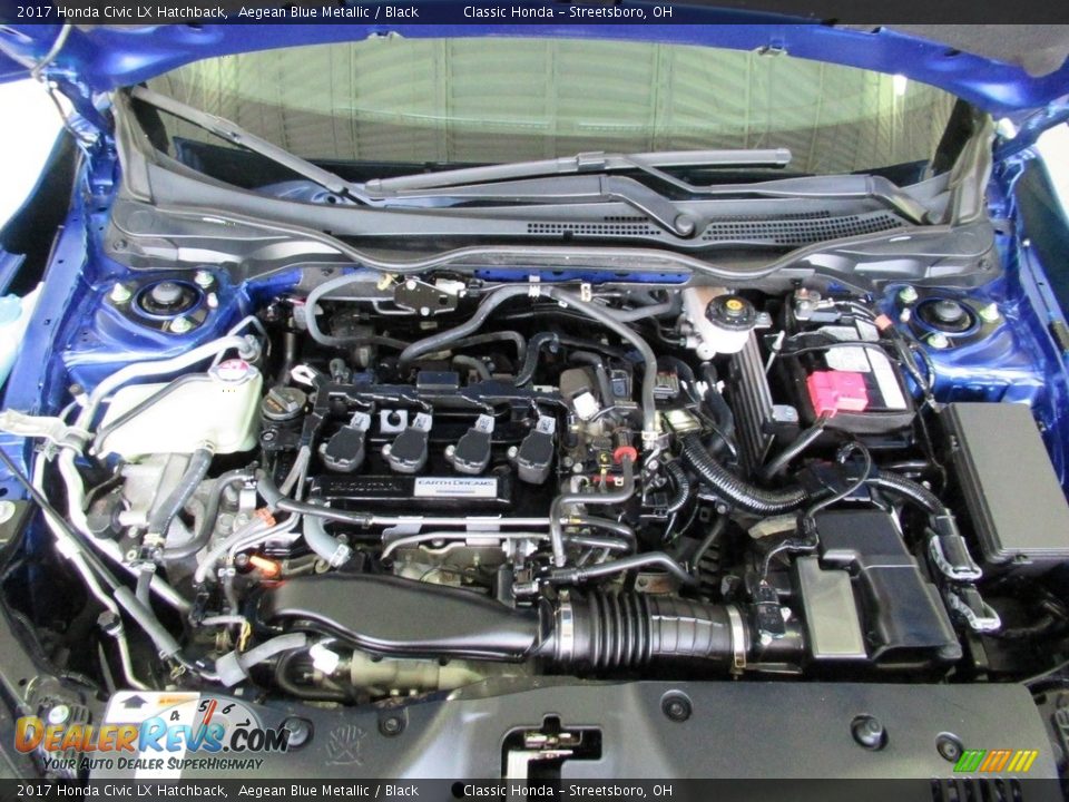 2017 Honda Civic LX Hatchback Aegean Blue Metallic / Black Photo #33