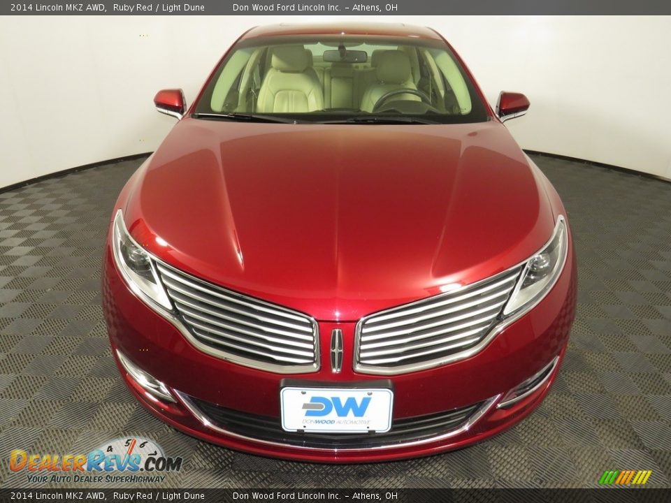 2014 Lincoln MKZ AWD Ruby Red / Light Dune Photo #4