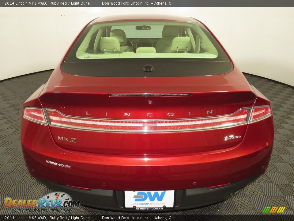 2014 Lincoln MKZ AWD Ruby Red / Light Dune Photo #11