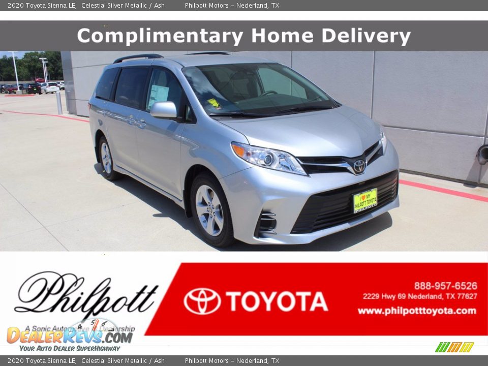 2020 Toyota Sienna LE Celestial Silver Metallic / Ash Photo #1