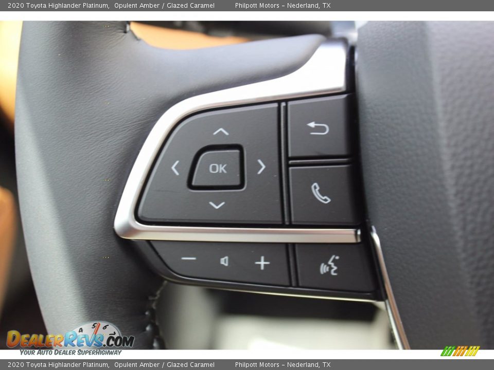 2020 Toyota Highlander Platinum Steering Wheel Photo #11