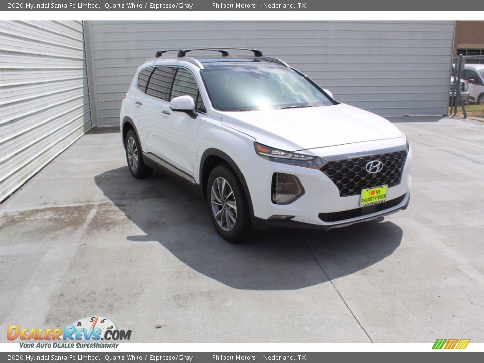 2020 Hyundai Santa Fe Limited Quartz White / Espresso/Gray Photo #2