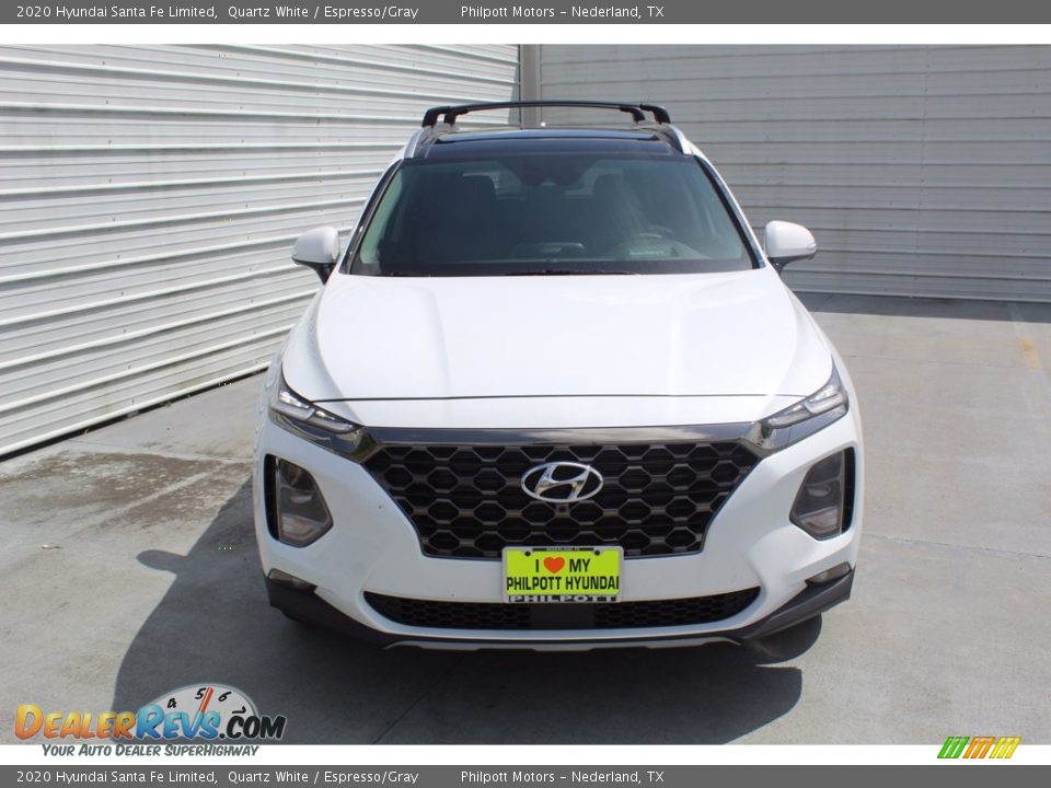 2020 Hyundai Santa Fe Limited Quartz White / Espresso/Gray Photo #3