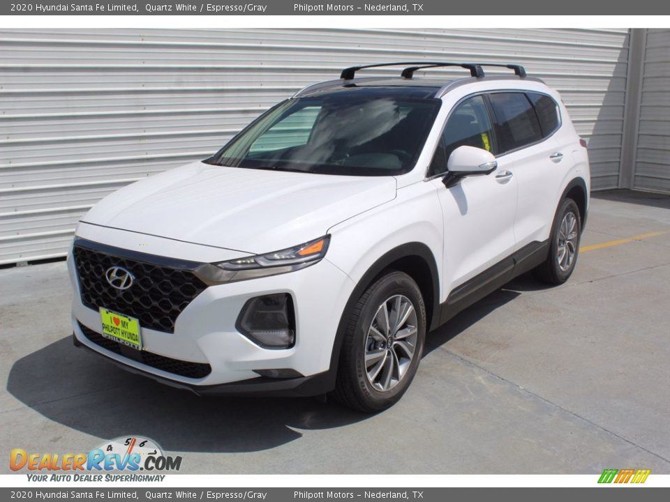 2020 Hyundai Santa Fe Limited Quartz White / Espresso/Gray Photo #4