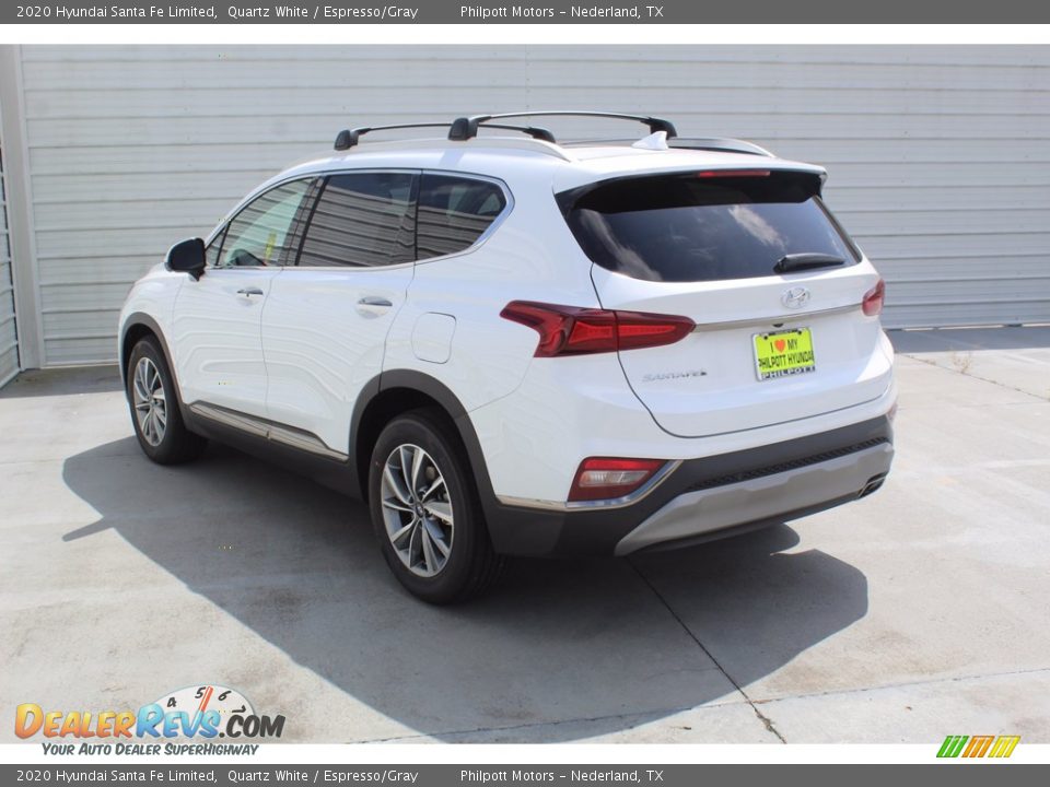 2020 Hyundai Santa Fe Limited Quartz White / Espresso/Gray Photo #6