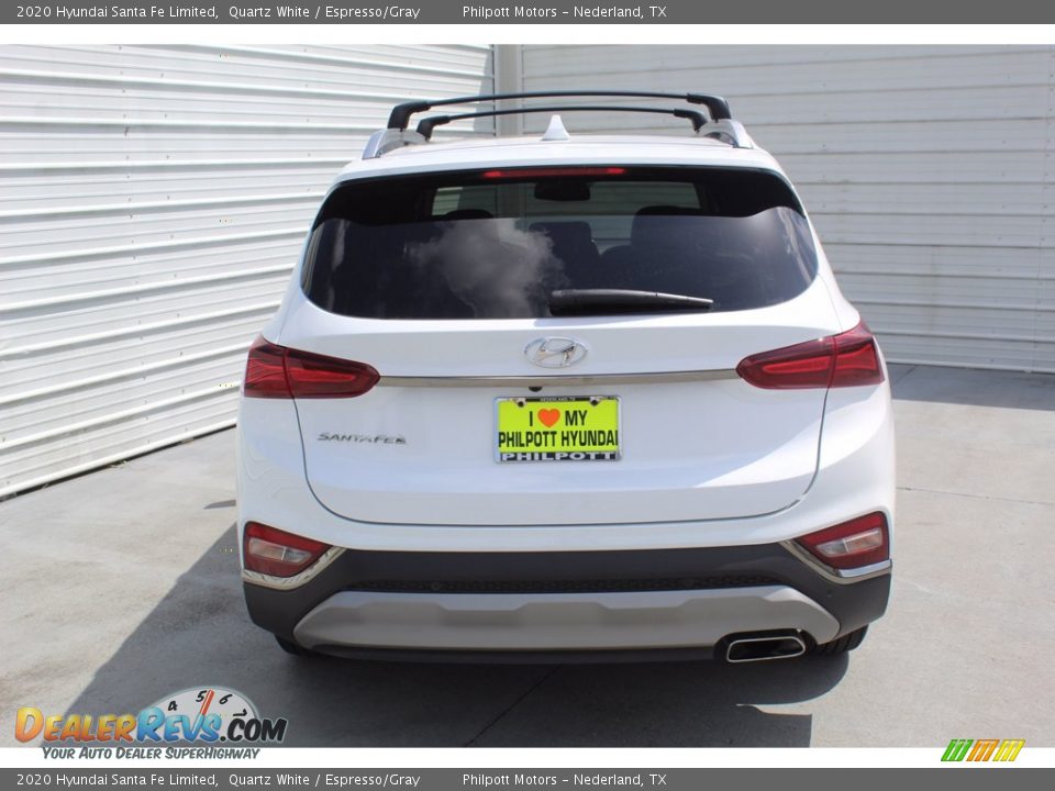 2020 Hyundai Santa Fe Limited Quartz White / Espresso/Gray Photo #7