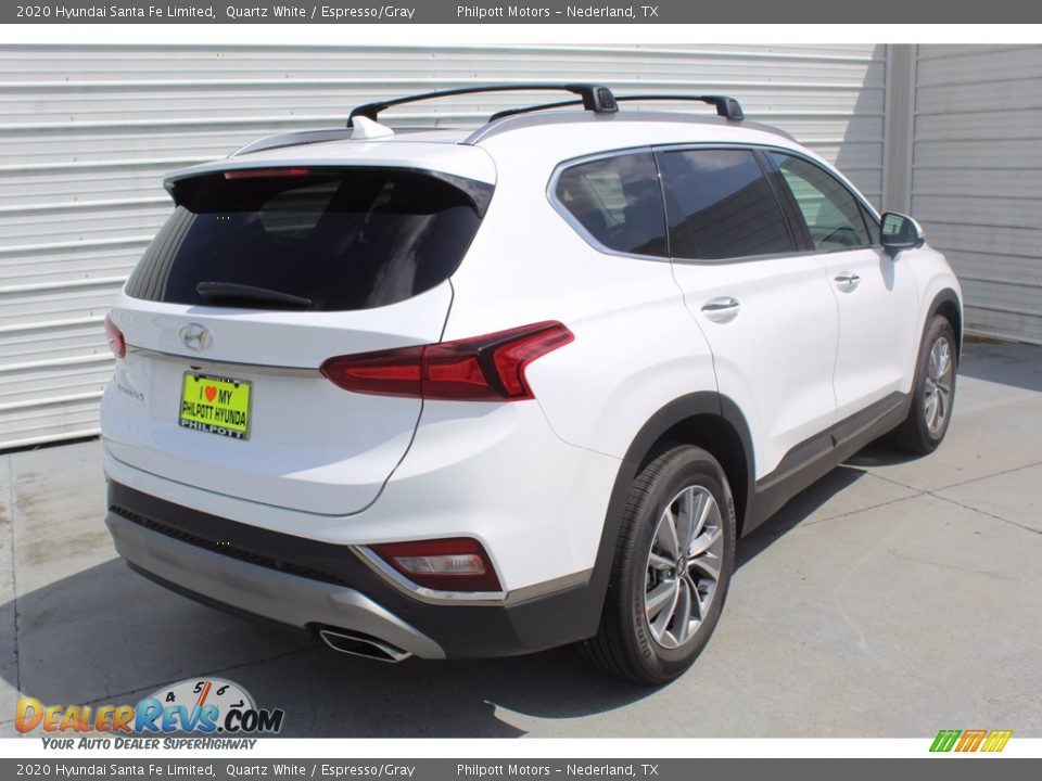 2020 Hyundai Santa Fe Limited Quartz White / Espresso/Gray Photo #8