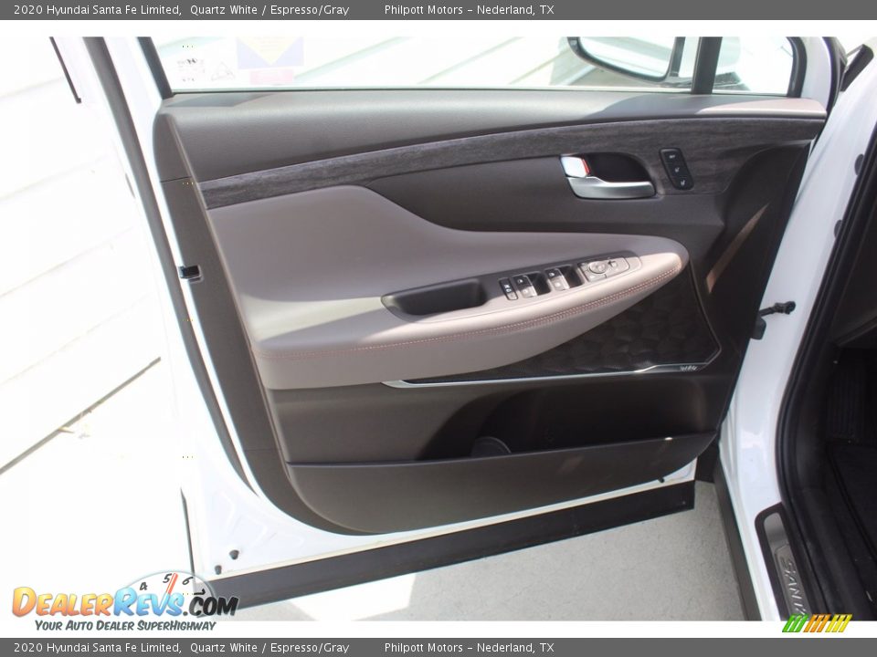 2020 Hyundai Santa Fe Limited Quartz White / Espresso/Gray Photo #9