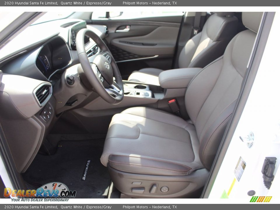 2020 Hyundai Santa Fe Limited Quartz White / Espresso/Gray Photo #10