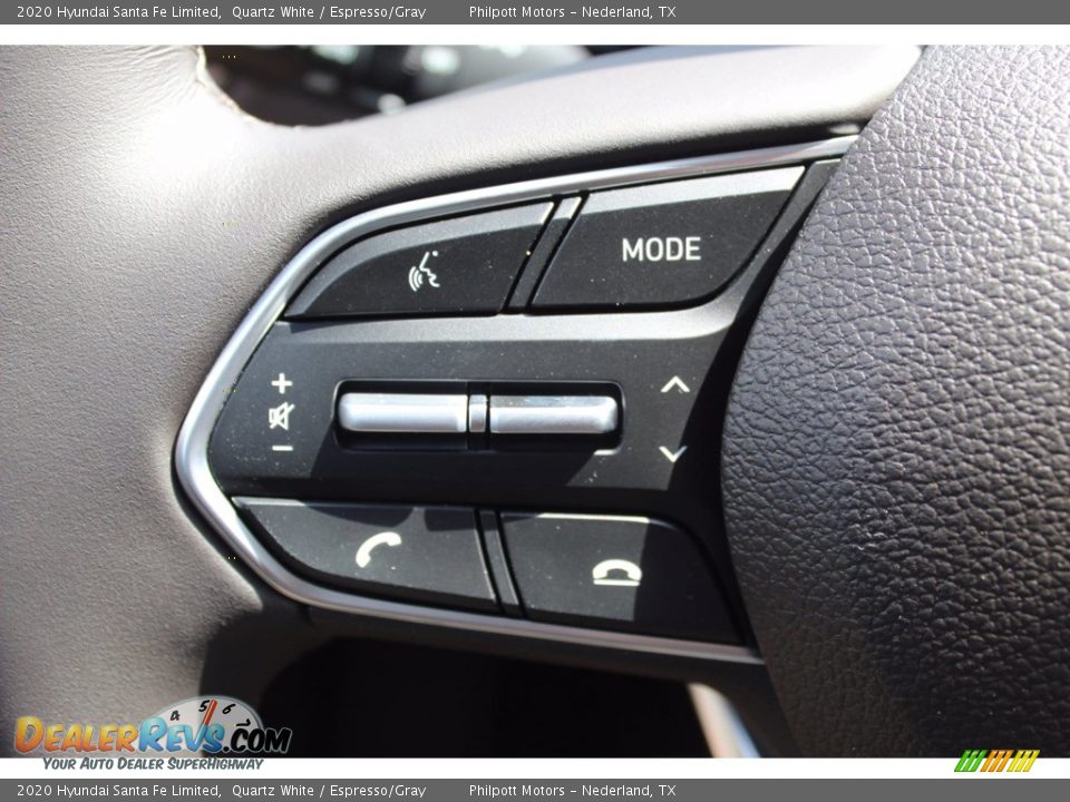 2020 Hyundai Santa Fe Limited Quartz White / Espresso/Gray Photo #11