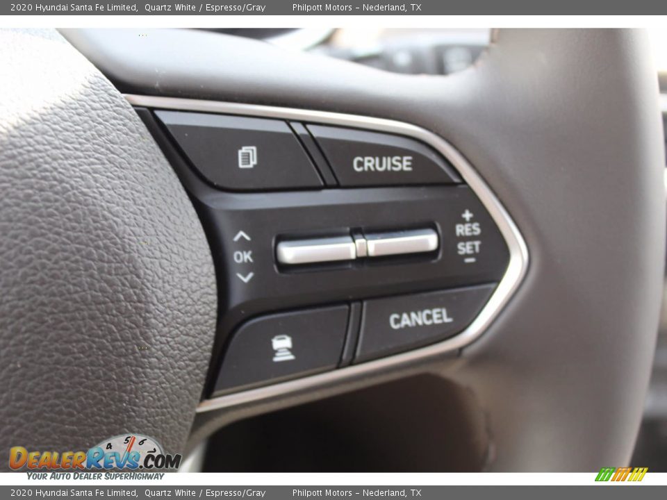 2020 Hyundai Santa Fe Limited Quartz White / Espresso/Gray Photo #12