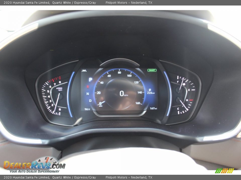 2020 Hyundai Santa Fe Limited Quartz White / Espresso/Gray Photo #13