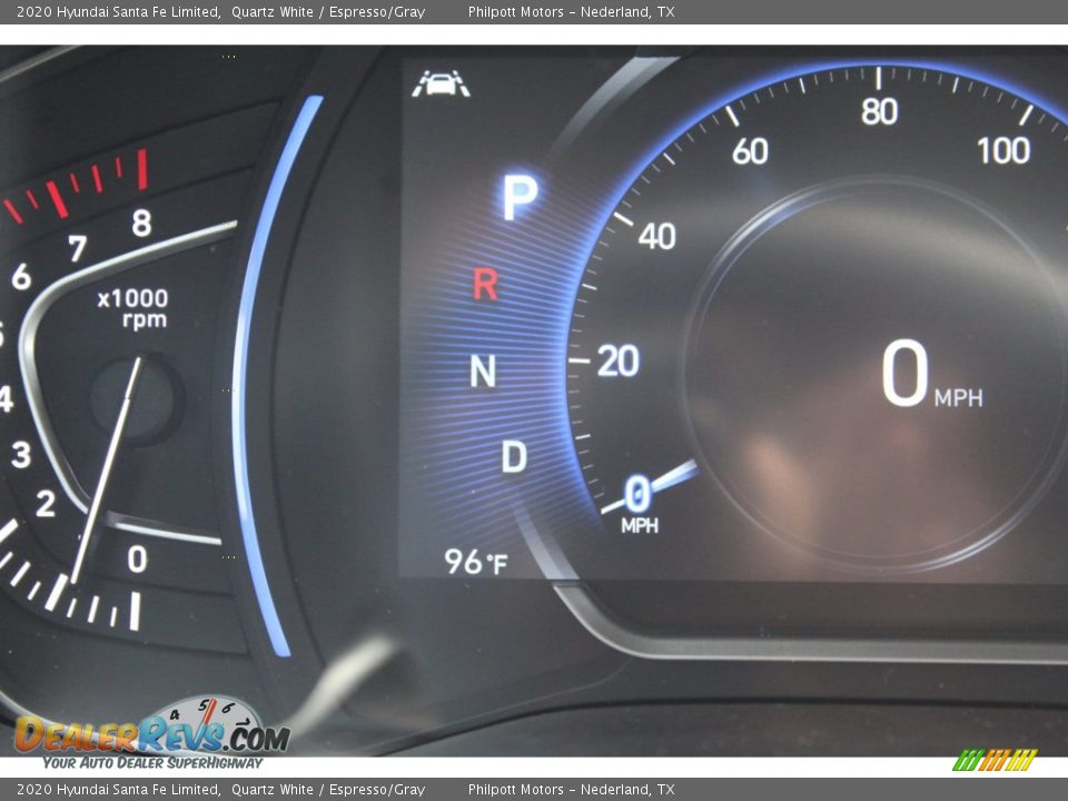 2020 Hyundai Santa Fe Limited Quartz White / Espresso/Gray Photo #14