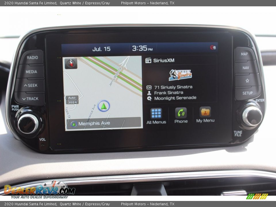 2020 Hyundai Santa Fe Limited Quartz White / Espresso/Gray Photo #15